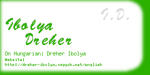 ibolya dreher business card